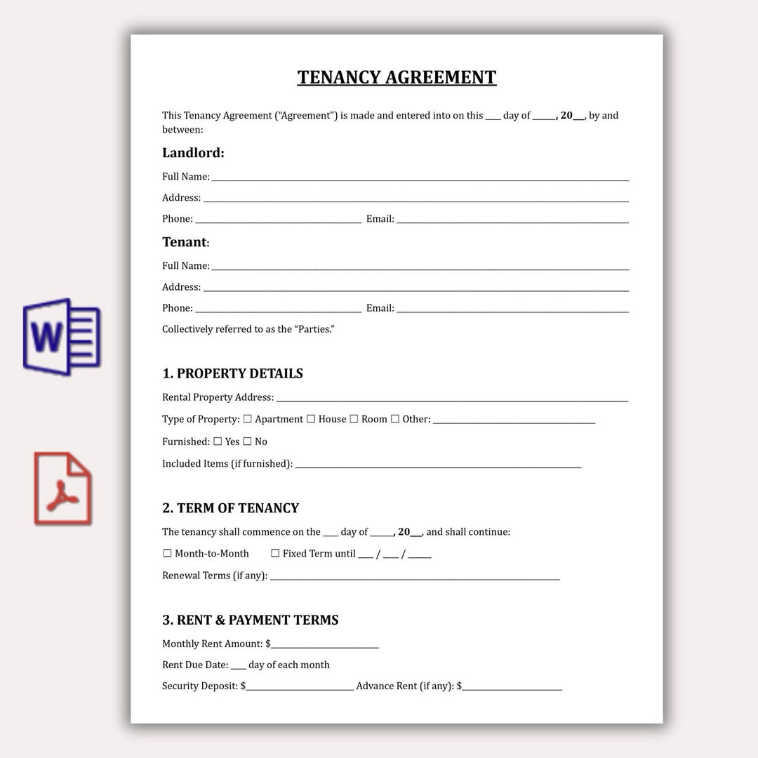 Image 2 for House Share Tenancy Agreement Template