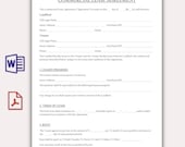 Editable Commercial Lease Agreement Template, Printable Business Rental Contract Form, PDF & Word, Property Rental Lease, Instant Download