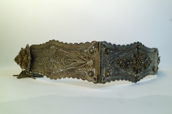 Ottoman Silver Filigree Belt Antique - image 7