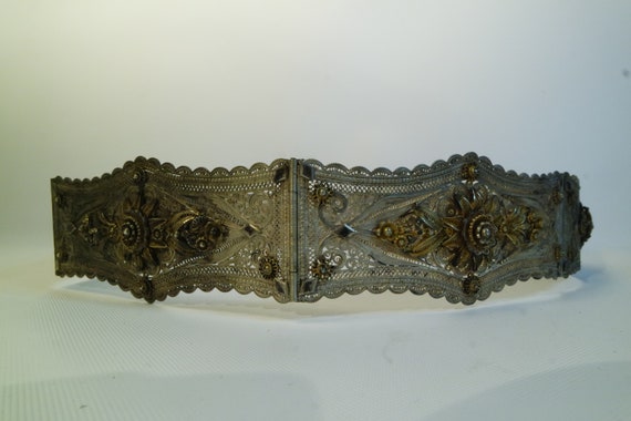 Ottoman Silver Filigree Belt Antique - image 9