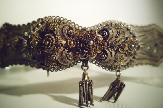 Ottoman Silver Filigree Belt Antique - image 6