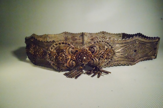 Ottoman Silver Filigree Belt Antique - image 4