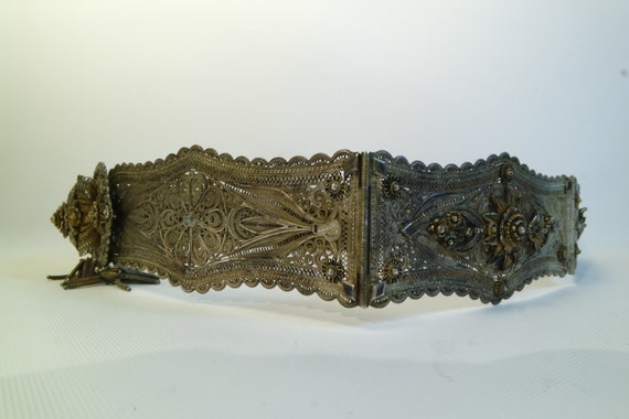 Ottoman Silver Filigree Belt Antique - image 8