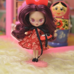 OOAK petite blythe Doll Gift repaint Blythe custom doll OOAK little doll repaint Blythe Art OOAK Blythe art doll Petite Small doll custom