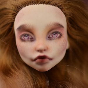 OOAK doll head Custom Monster Doll repaint High doll OOAK Pink hair doll Creepy Custom Art doll Spectra