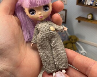 Outfit for Petite Blythe Dress Petite Overall outfit Doll clothes Petite doll dress Outfits Petite Blythe Clothes Doll clothes Custom