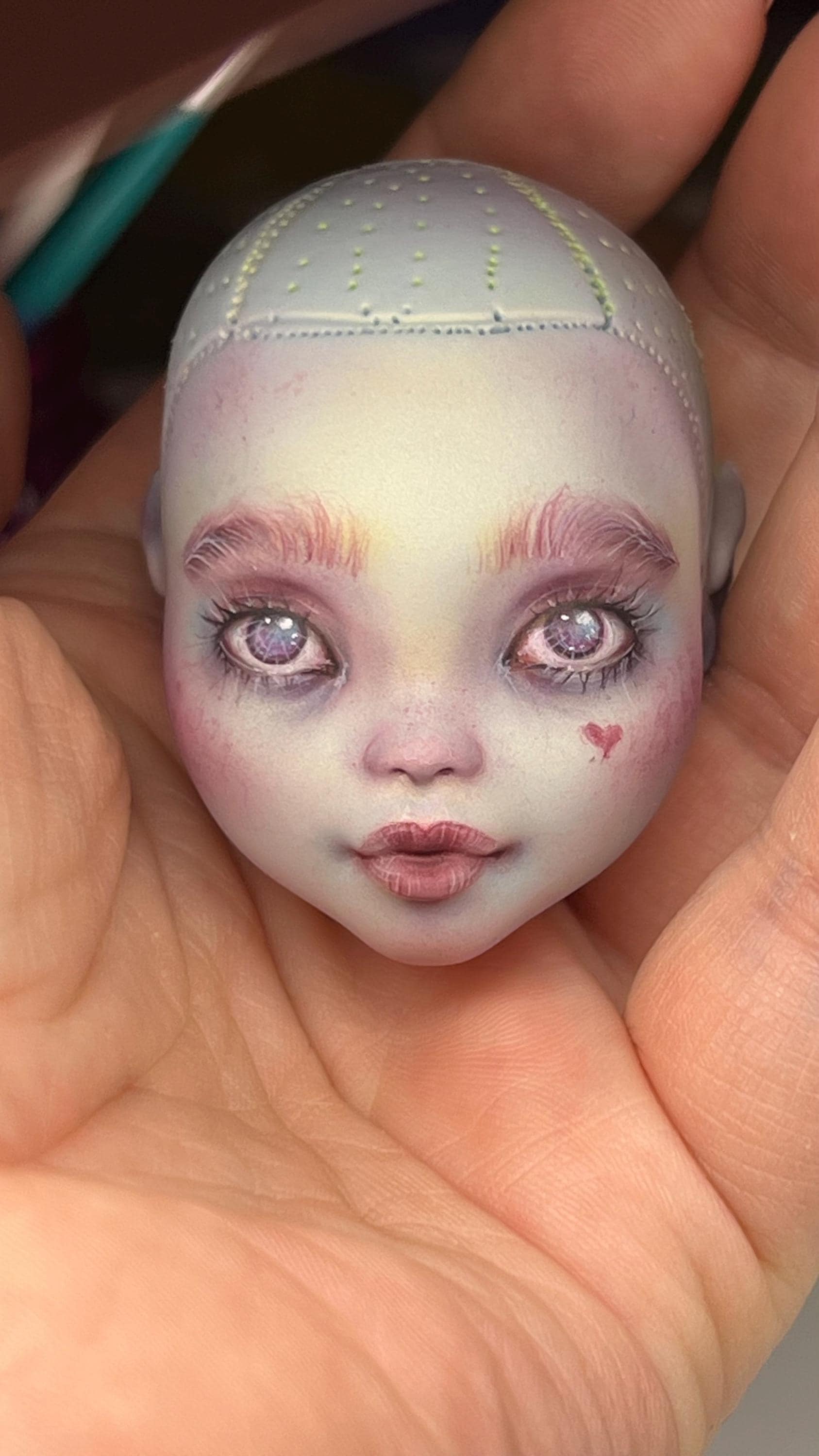 OOAK doll head Custom Monster Doll repaint High doll OOAK Ghost doll Creepy Custom Art doll Lagoona