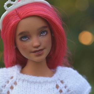 OOAK pink hair Doll repaint OOAK doll Beautiful custom doll Joint doll Art doll OOAK doll custom High doll repaint
