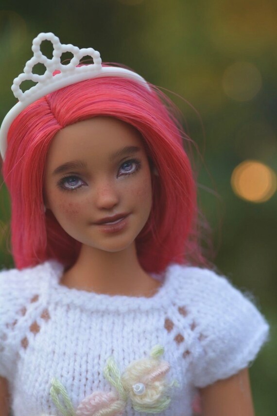 OOAK pink hair Doll repaint OOAK doll Beautiful custom doll Joint doll Art doll OOAK doll custom High doll repaint