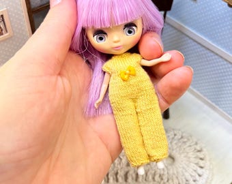 Outfit for Petite Blythe Dress Petite Overall outfit Doll clothes Petite doll dress Outfits Petite Blythe Clothes Doll clothes Custom