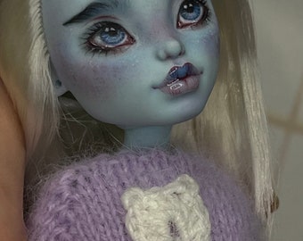 Monster OOAK doll Custom doll High doll art Repaint doll OOAK  Realistic doll Art doll OOAK Pink doll Custom doll Repaint realistic doll