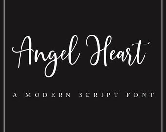 Angel Heart Script Font,Angel Heart Script Font for Cricut,Script Font Download