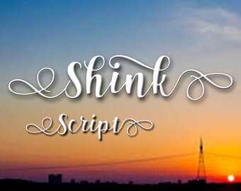 Shink Font,Swirly Font,Script Font,Digital download,swash font,Handwritten font,calligraphy font,wedding font,Cricut font,Instant Download