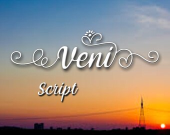 Veni Font,Swirly Font,Script Font,Digital download,swash font,Handwritten font,calligraphy font,wedding font,Cricut font,Instant Download
