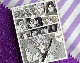 LARGE Seven Deadly Sins Enamel Pin, Ten Commandments Inspired, 7DS SDS Anime Meliodas Lapel Pin Badge Charm Gift