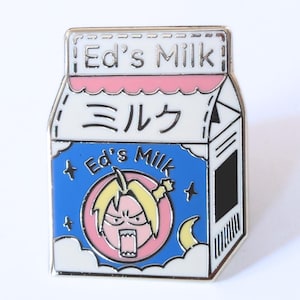 Ed&#39;s Milk Enamel Pin, FMA Fullmetal Alchemist Anime Inspired Badge Gift, Cute Kawaii Brooch, Charm Edward Elric