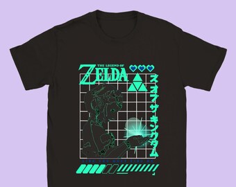 Zelda Tears of the Kingdom T-Shirt TOTK Unisex Cyber Punk Gamer Tee