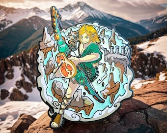 Legend of Zelda Enamel Pin, Tears of the Kingdom Link TOTK Gaming LE Collectors Gift
