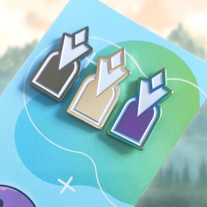 Skyrim Enamel Pin, Quest Marker Elder Scrolls Inspired Game Badge Gift, Waypoint Collectors Lapel Pin