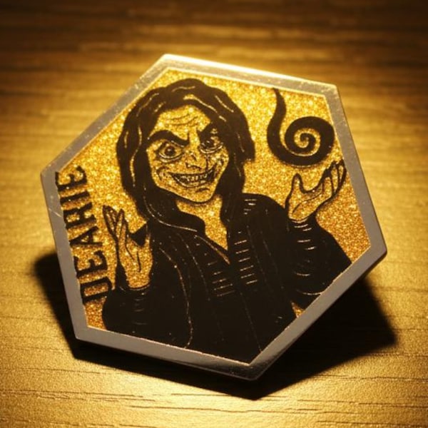 Once Upon A Time Enamel Pin, Rumpelstiltskin, Mr Gold OUAT TV Collectors Badge