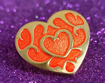 The Legend of Zelda Heart Container Enamel Pin: Skyward Sword, BOTW, TOTK Video Game Collectors Badge