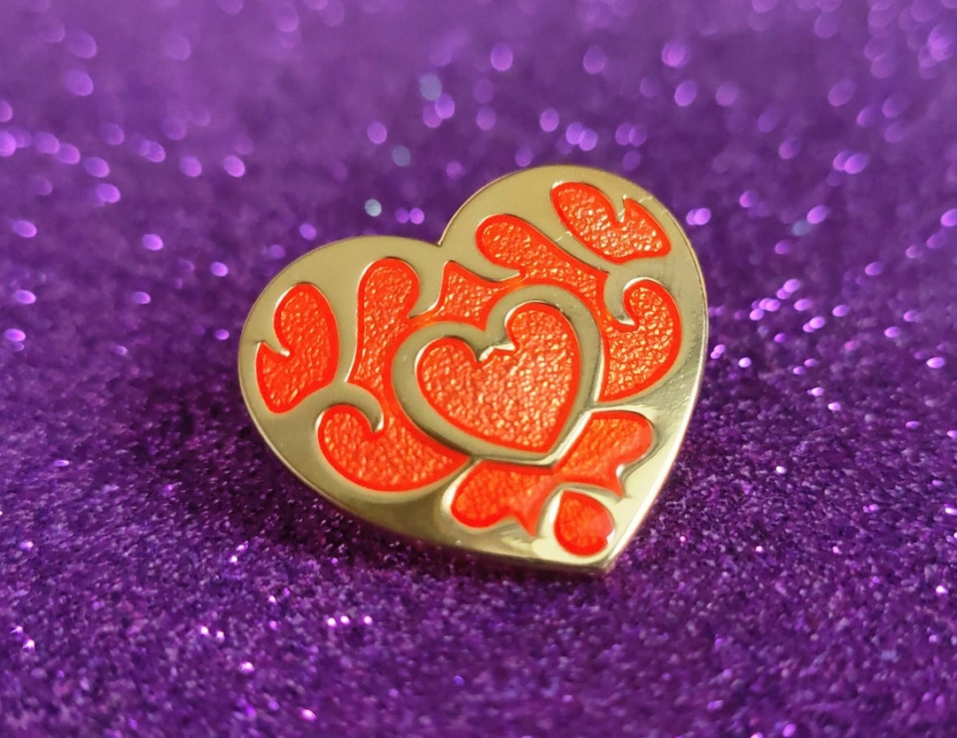 Zelda Tears of the Kingdom Enamel Pin Heart Piece Badge Gamer Etsy
