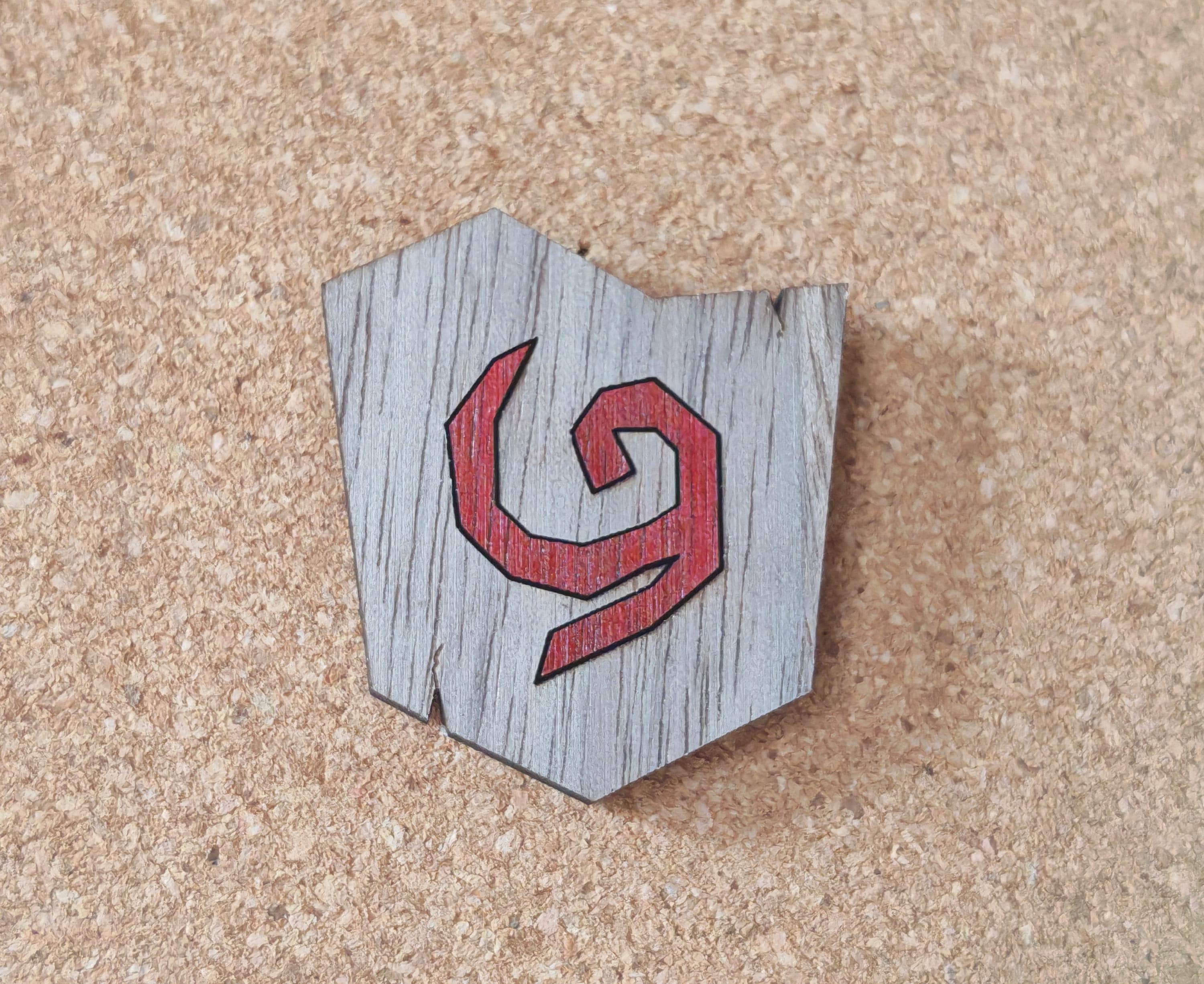 デクの盾の木製ピンバッジ：ゼルダの伝説、手作りRPGビデオゲーム