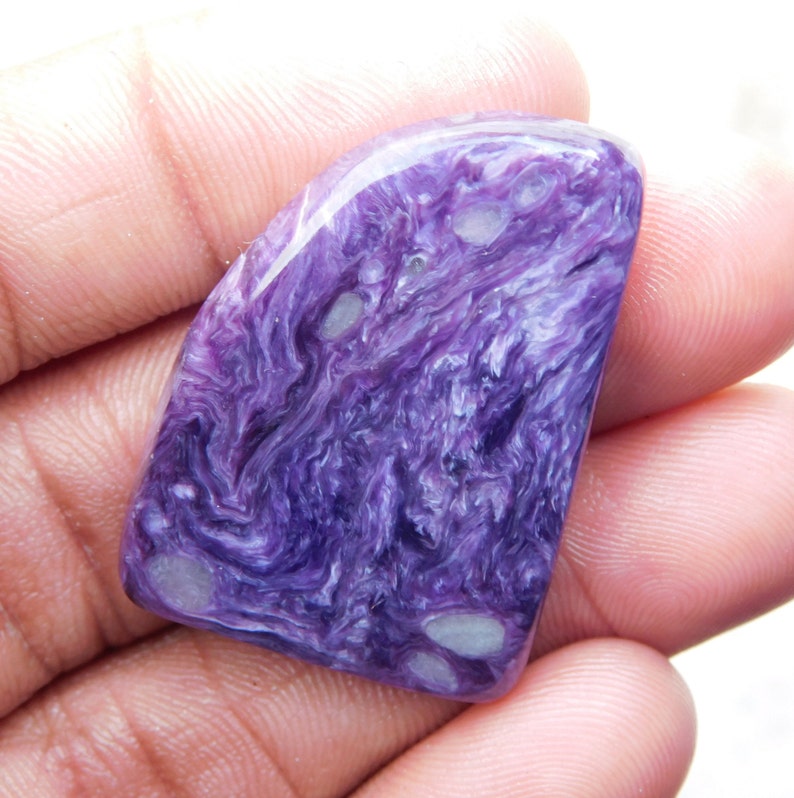 Amazing Natural charoite CabochonLoose Gemstone,Gorgeous Charoite Cabochon Excellent Gemstone 100/%Natural Cabochon 55.20 cts. 35x26x5 mm