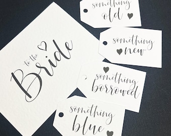 Something Old, New, Borrowed, Blue, Instant download printable, gift tags card for bride, bridal Shower, hen party, Wedding, Canva Template