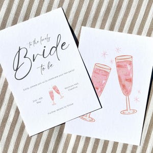 Ensemble d'invitation personnalisé pour la mariée, 4 pièces, itinéraire de la douche nuptiale et liste de colisage, modèle modifiable Canva, future mariée, faire-part d'invité