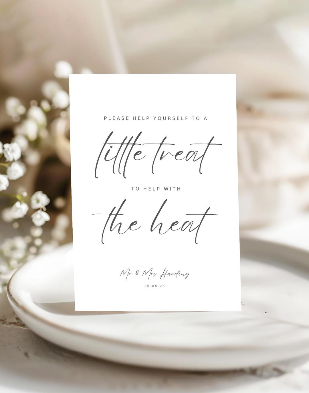 Fansign Table Editable Wedding Fan Sign Template: Destination Wedding Decor (canva ...