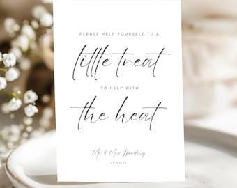 Editable Wedding Fan Sign Template: Destination Wedding Decor (Canva, Digital Download