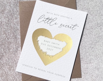 Baby Scan Reveal Card - Pregnancy Announcement, Grandparents, Great-Grandparents, Surprise