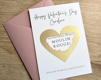 Personalised Surprise Valentine's Day Gift Scratch Card Reveal