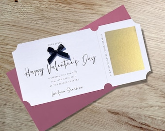 Personalized Valentine's Day Scratch Card, Surprise Gift Reveal