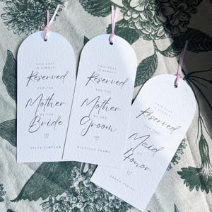 Wedding Personalized Reserved Seating Tag & Sign Ceremony Sign Template Elegant Reserved for Family Simple Modern Decor Minimalist Printed