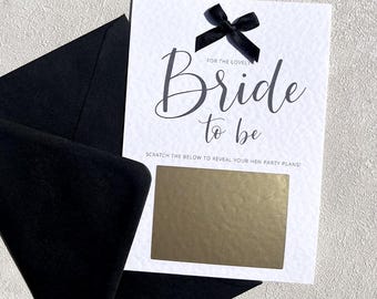 Personalised Bride Hen Do Invite Scratch Card - Itinerary Packing List Included, with Envelope & Wax Seal Stickers