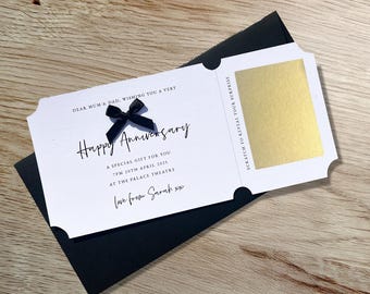 Personalised scratch card to reveal voucher, gift, ticket, scratch card, mother's day gift, anniversary gift, custom scratch card surprise