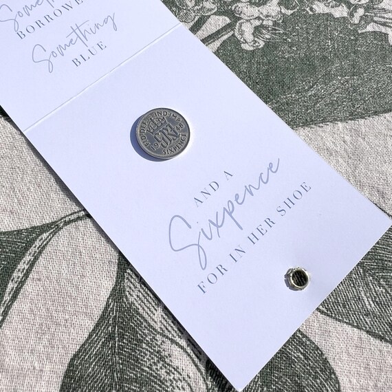 thumbnail interactive-video image 1 of Lucky Silver Sixpence For Bride | Wedding Day Good Luck Charm By Beverly Clark 1 of 4