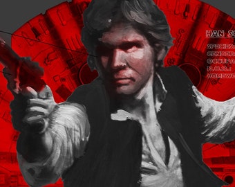 Han Solo Target Practice - Master Print