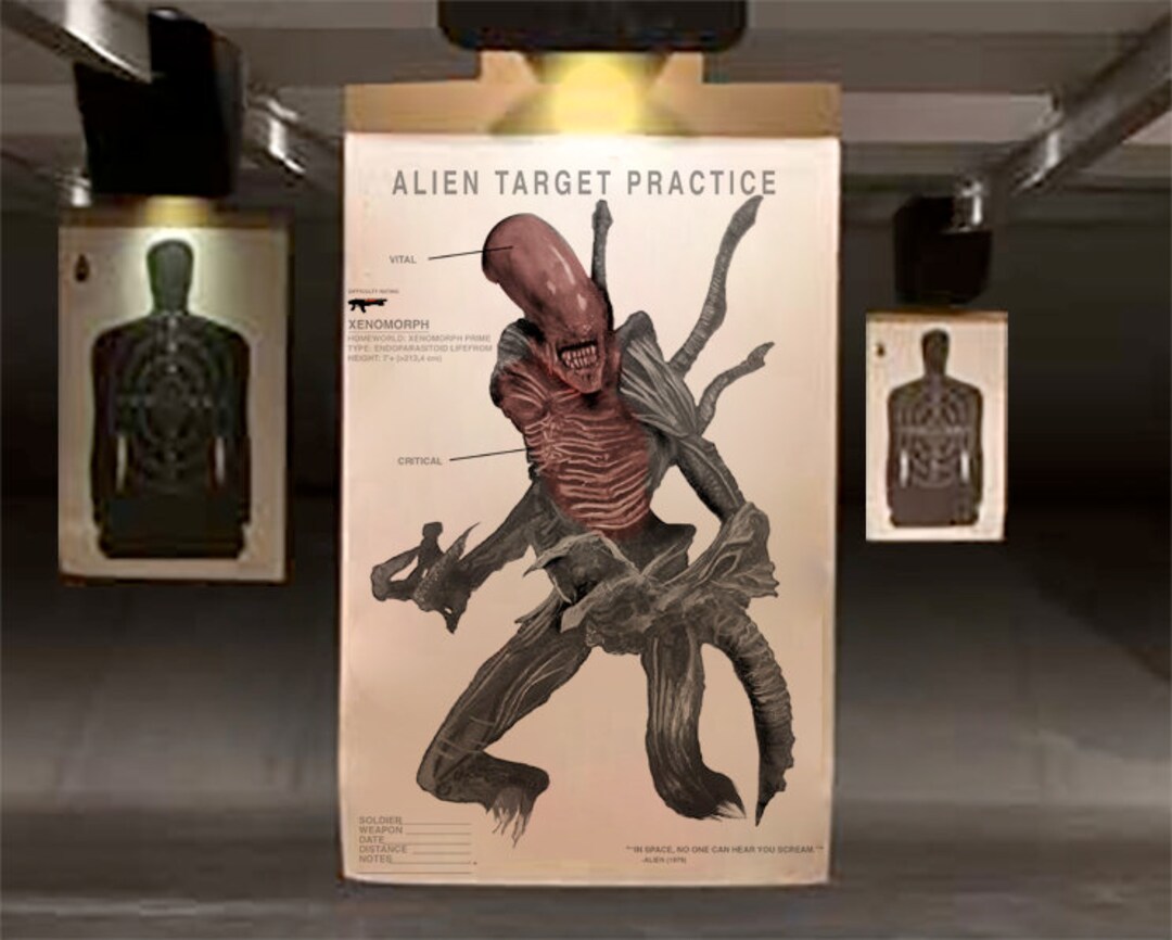 Alien Target Practice - Print - Etsy