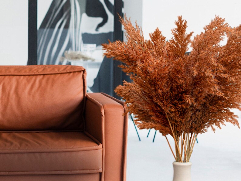 Fall decor-4' Pampas Grass Extra Large Fluffy Natural image 0