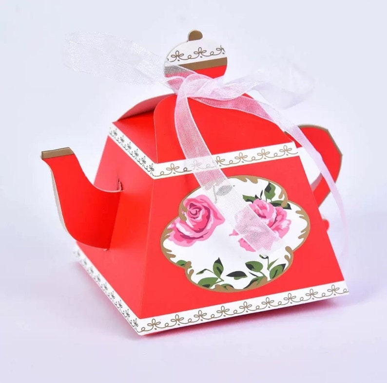 Mini Teapot Party Favor Box/a Set of 25 Tea Party Favor/bridal Etsy