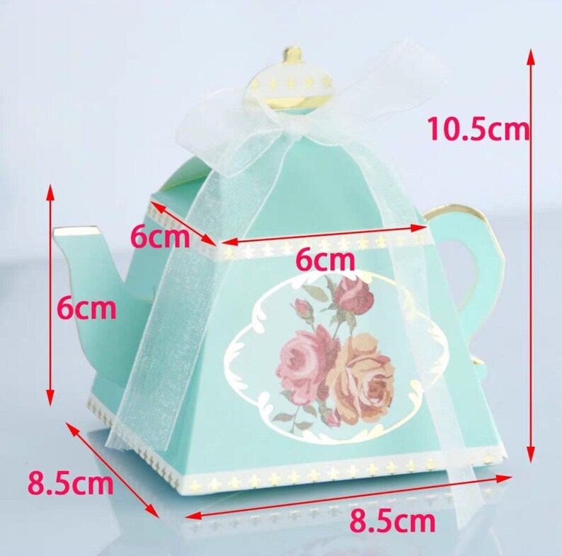 Mini Teapot Party Favor Box/a Set of 25 Tea Party Favor/bridal Etsy