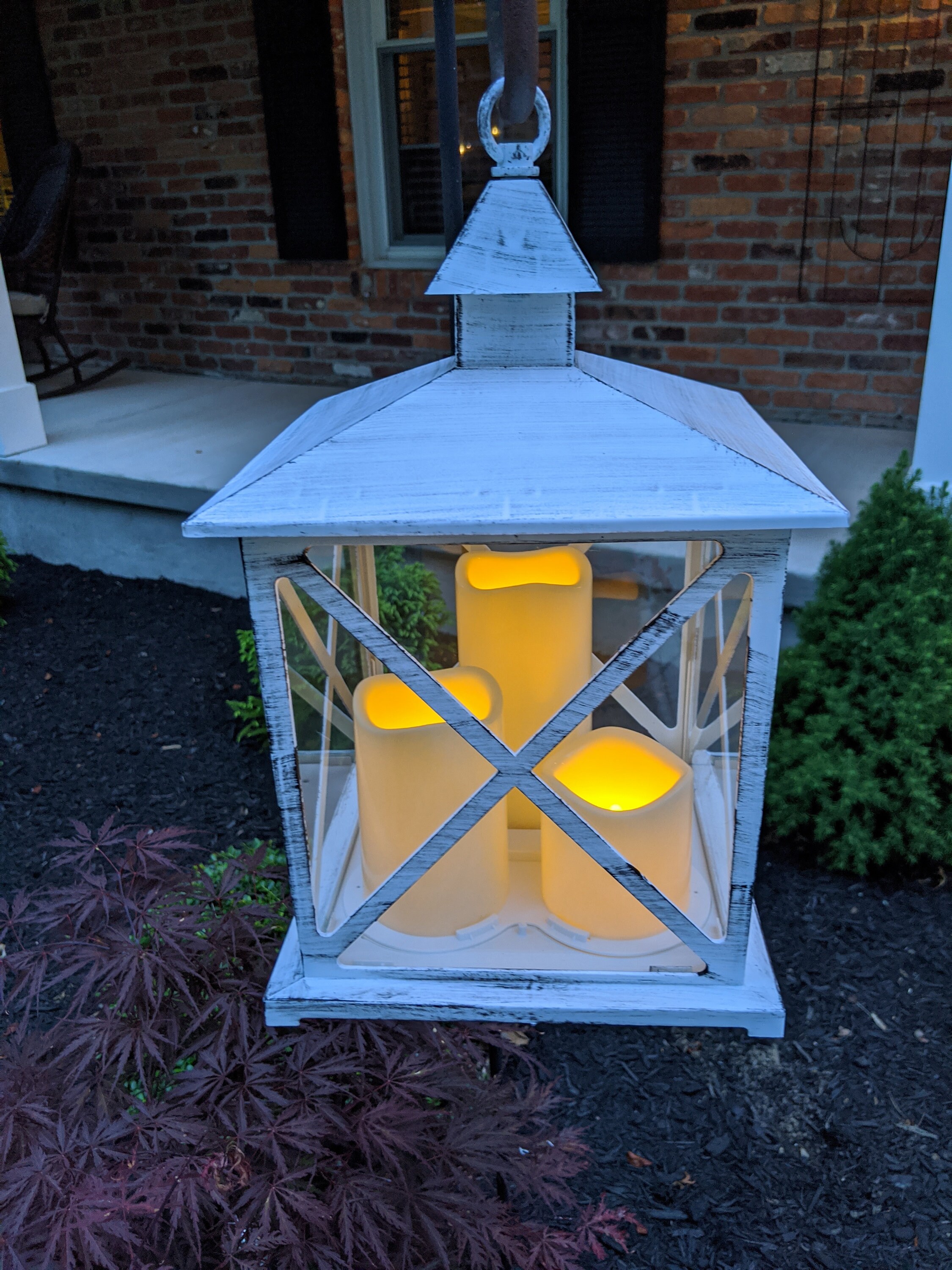 Large Vintage Lanterns Black and White Etsy
