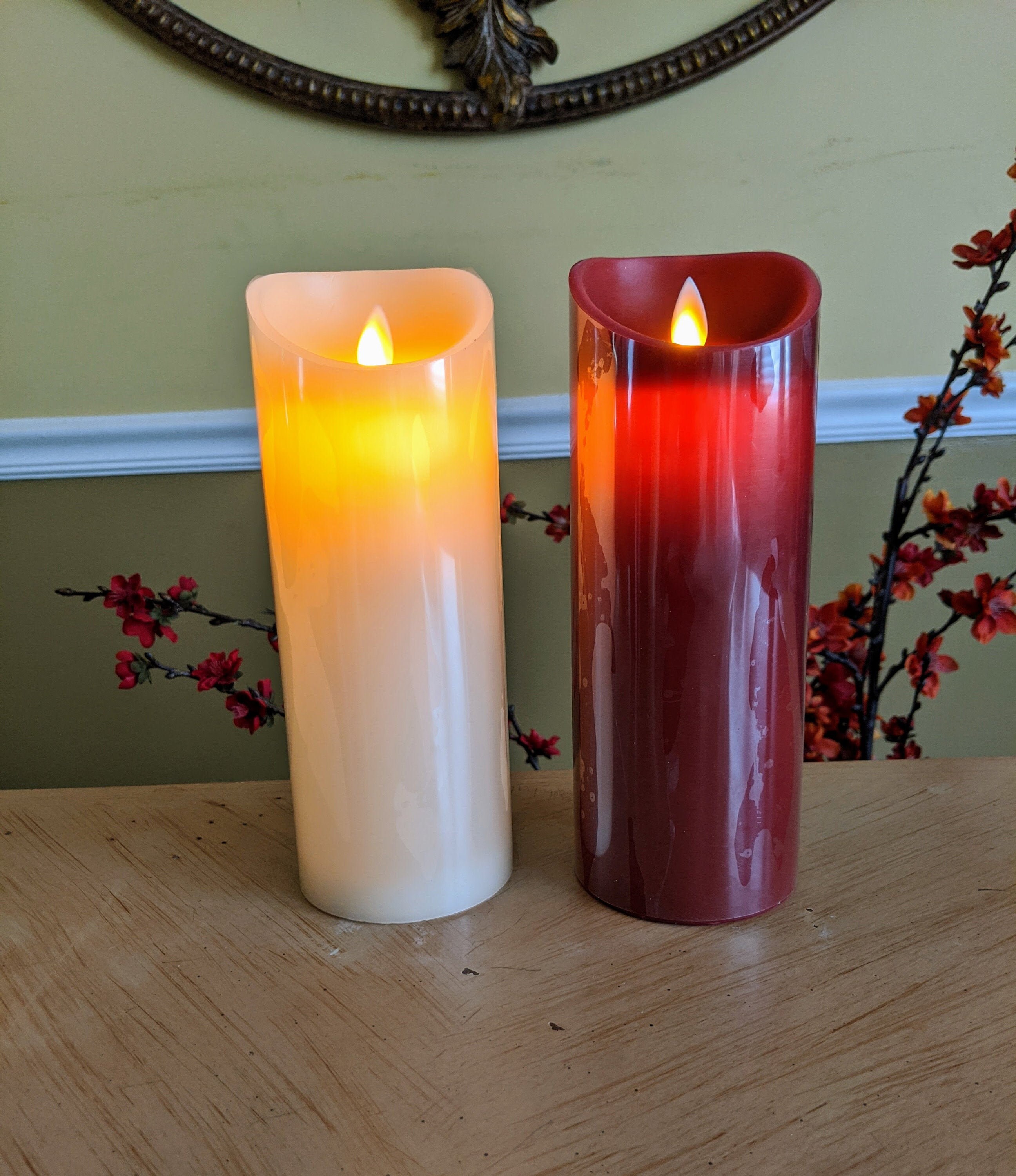 Flameless Candles Flickering LED Candles Real Wax /pillar Etsy UK