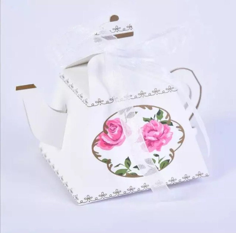 Mini Teapot Party Favor Box/a Set of 25 Tea Party Favor/bridal Etsy