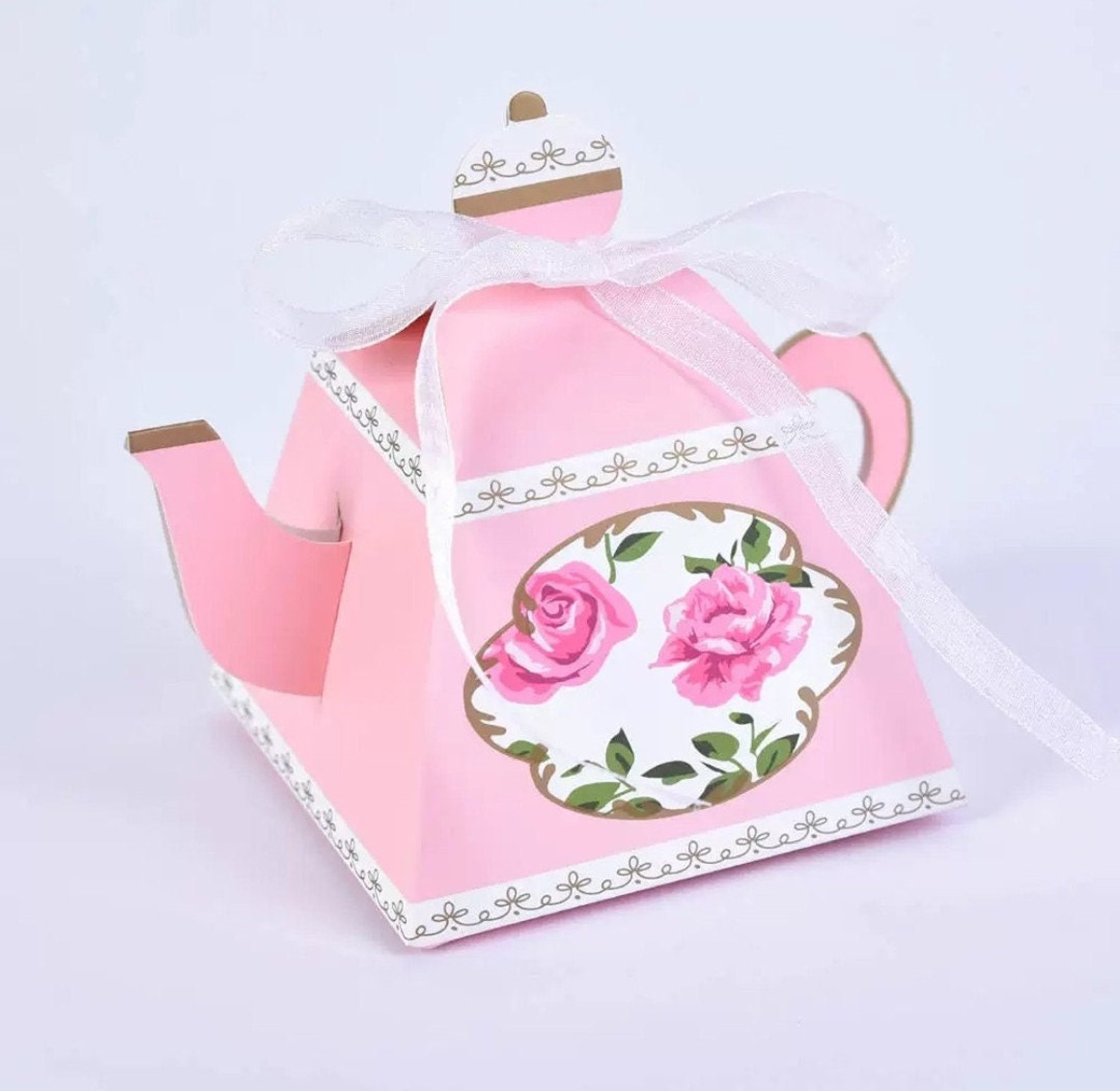Mini Teapot Party Favor Box/a Set of 25 Tea Party Favor/bridal Etsy