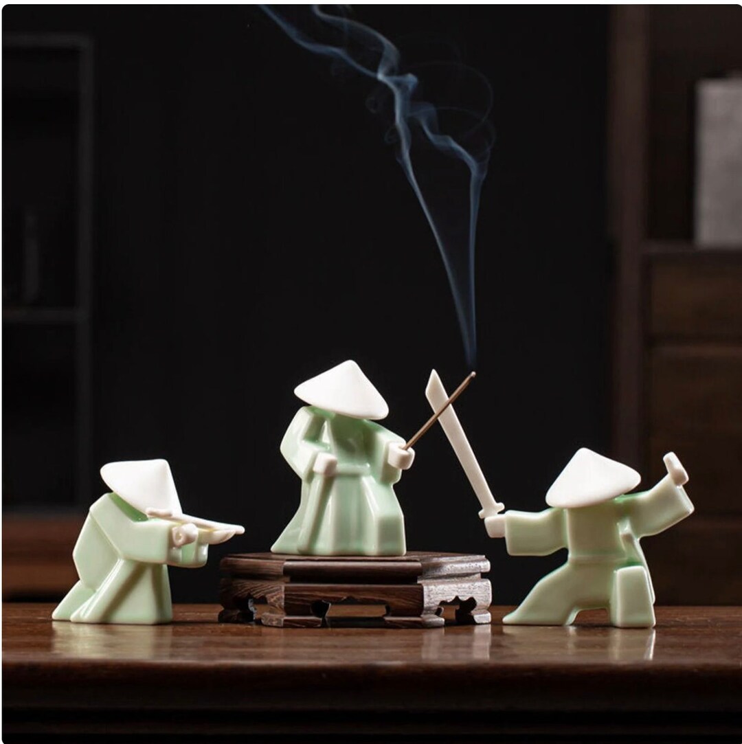 Cute Porcelain Incense Burner/ Handmade Samurai Etsy