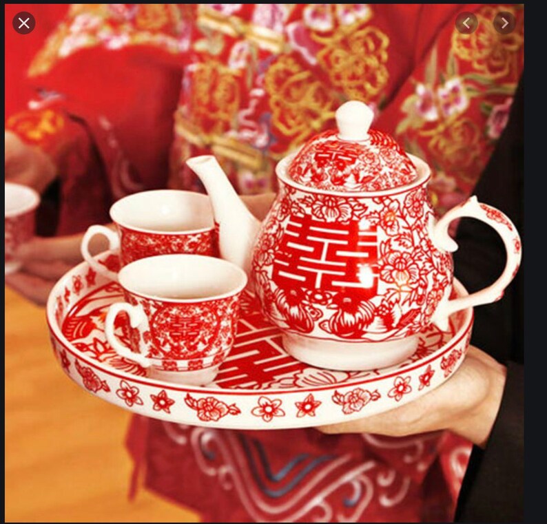 Wedding Double Happiness Tea Set for Tea Ceremony Etsy